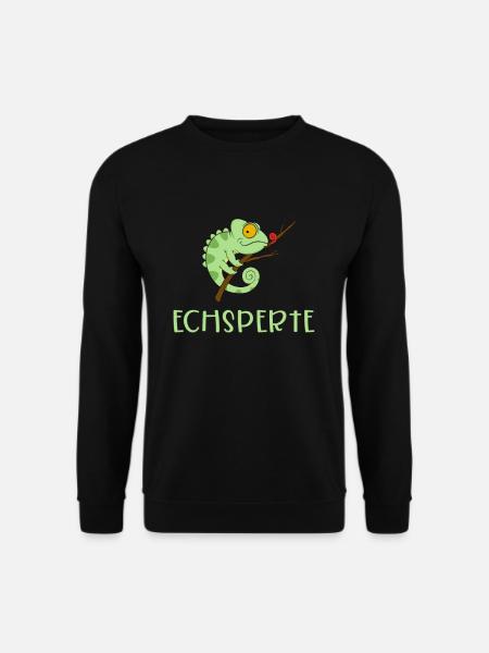 Chamäleon Reptilien Echse Echsperte - Unisex Pullover - Schwarz