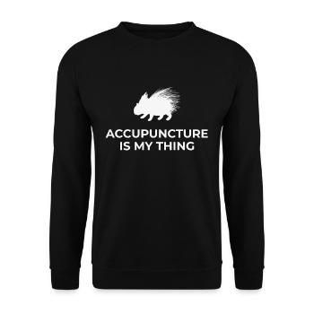 Porcupine acupuncture acupuncturist - Unisex Sweatshirt - black - Front - Alina (178cm) & Michal (187cm)