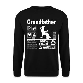 Grandfather Product Description - Unisex Pullover - Schwarz - Vorne - Alina (178cm) & Michal (187cm)