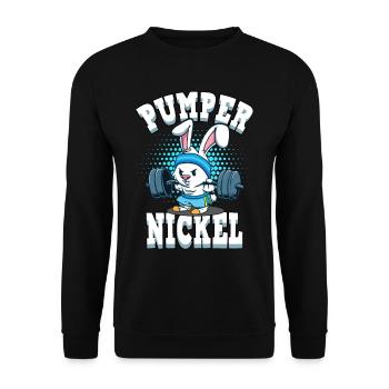 Fitness bodybuilding pumpernickel gift - Unisex Sweatshirt - black - Front - Alina (178cm) & Michal (187cm)