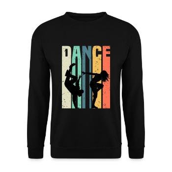 Danseur de danse hip hop breakdance disant cadeau - Sweat-shirt Unisexe - noir - Devant - Alina (178cm) & Michal (187cm)