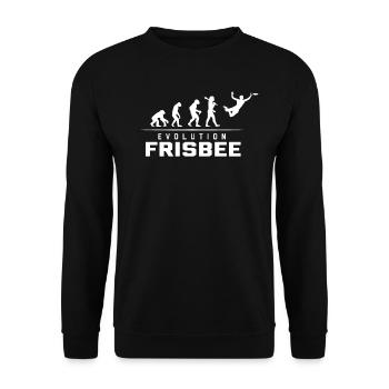 EVOLUTION OF FRISBEE - Unisex Pullover - Schwarz - Vorne - Alina (178cm) & Michal (187cm)