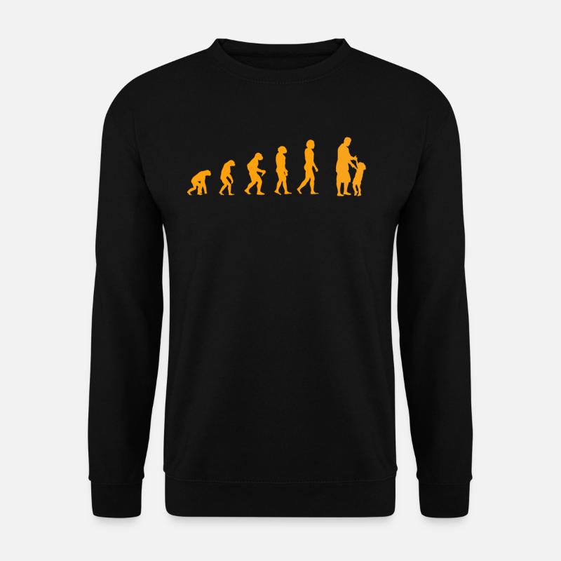 Papa Evolution Jaune - Sweat-shirt Unisexe - noir
