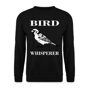 Chemise d'oiseau créative pour hommes et femmes - Sweat-shirt Unisexe - noir - Devant - Alina (178cm) & Michal (187cm)