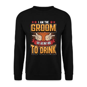 Bachelorette party groom bride bachelor - Unisex Sweatshirt - black - Front - Alina (178cm) & Michal (187cm)