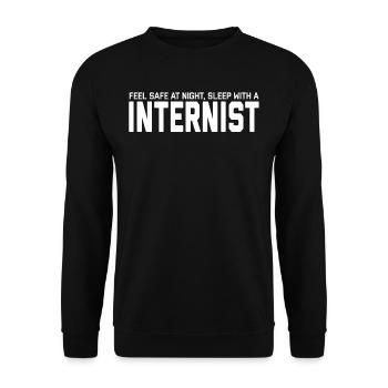 T-Shirt de l'interniste drôle et sale - Sweat-shirt Unisexe - noir - Devant - Alina (178cm) & Michal (187cm)