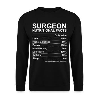 Surgeon Nutritional Facts - Unisex Sweatshirt - black - Front - Alina (178cm) & Michal (187cm)