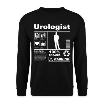 Urologist Product Description - Unisex Sweatshirt - black - Front - Alina (178cm) & Michal (187cm)