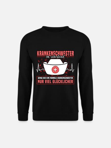Krankenschwester Rente Ruhestand Lustig Geschenk - Unisex Pullover - Schwarz