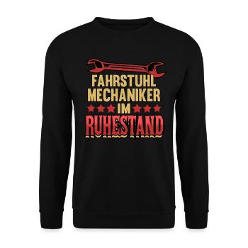 Elevator fitter mechatronics elevator pension gift - Unisex Sweatshirt - black - Front - Alina (178cm) & Michal (187cm)