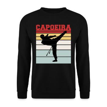 Hipster Capoeira Team T-Shirt - Unisex Pullover - Schwarz - Vorne - Alina (178cm) & Michal (187cm)
