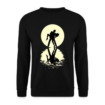 Tango Moon - Sweat-shirt Unisexe - noir - Devant - Alina (178cm) & Michal (187cm)