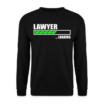 Lawyer Loading Bar - Unisex Pullover - Schwarz - Vorne - Alina (178cm) & Michal (187cm)