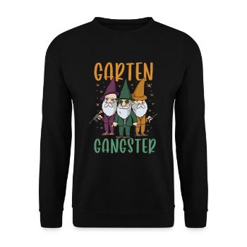 Garden Gangster Design for a Garden Lover - Unisex Sweatshirt - black - Front - Alina (178cm) & Michal (187cm)