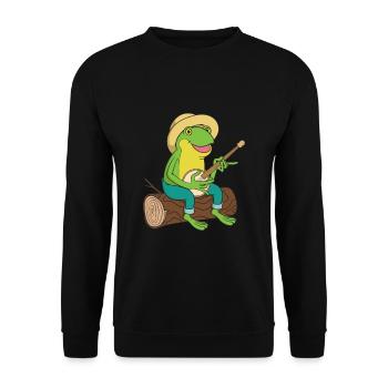 Cottagecore Banjo Banjo amoureux de la nature - Sweat-shirt Unisexe - noir - Devant - Alina (178cm) & Michal (187cm)