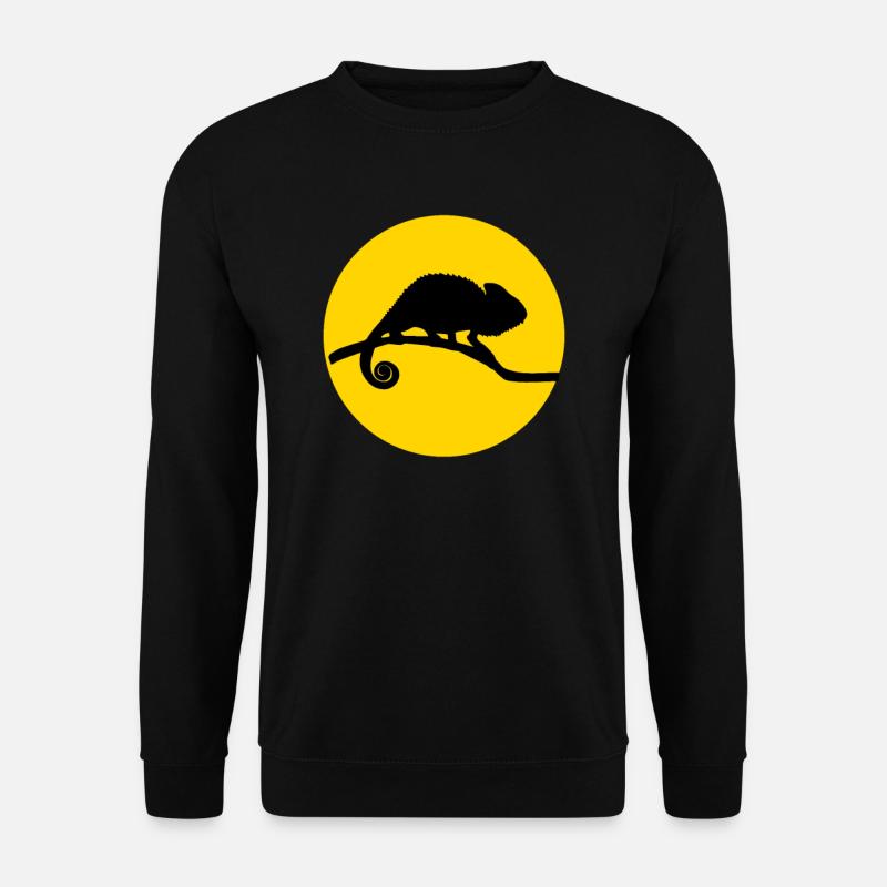 chameleon and moon - Unisex Sweatshirt - black