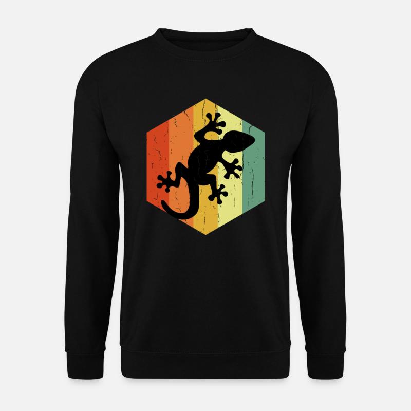 Distressed Gecko Tropski Guster Hexagone - Sweat-shirt Unisexe - noir