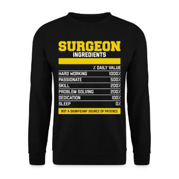 Fancy Surgeon Ingredients T Shirt - Sweat-shirt Unisexe - noir - Devant - Alina (178cm) & Michal (187cm)