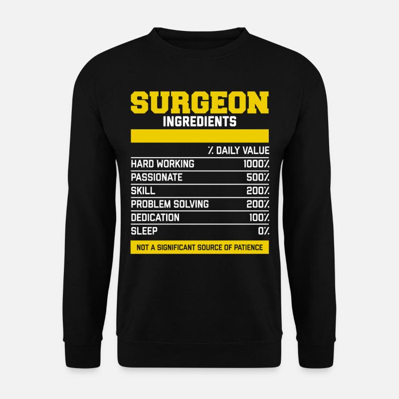 Fancy Surgeon Ingredients T Shirt - Sweat-shirt Unisexe - noir