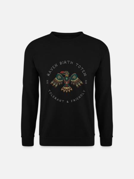 Rabe Tierkreiszeichen Ureinwohner Amerikas - Unisex Pullover - Schwarz