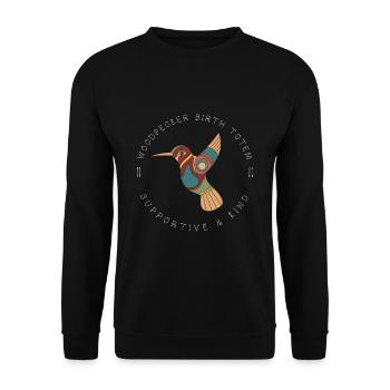 Specht Tierkreiszeichen Ureinwohner Amerikas - Unisex Pullover - Schwarz - Vorne - Alina (178cm) & Michal (187cm)