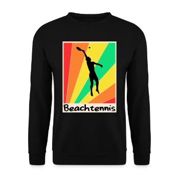 Beach tennis poster Tenis Playa - Unisex Sweatshirt - black - Front - Alina (178cm) & Michal (187cm)