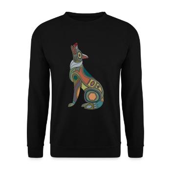 Loup Signes du zodiaque Amérindiens - Sweat-shirt Unisexe - noir - Devant - Alina (178cm) & Michal (187cm)