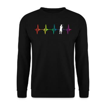 Yo-Yoing Rainbow Heartbeat - Sweat-shirt Unisexe - noir - Devant - Alina (178cm) & Michal (187cm)