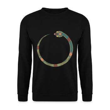 Serpent Signes du zodiaque Amérindiens - Sweat-shirt Unisexe - noir - Devant - Alina (178cm) & Michal (187cm)