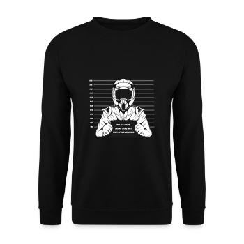 Motorcycle Wheelie Enduro Rider - Unisex Sweatshirt - black - Front - Alina (178cm) & Michal (187cm)