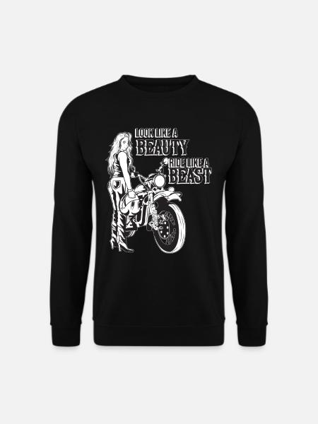 Motorcycle Meme Biker Chick - Unisex Sweatshirt - black