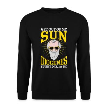 Diogenes Design für einen Philosophie-Liebhaber - Unisex Pullover - Schwarz - Vorne - Alina (178cm) & Michal (187cm)