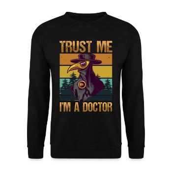 Krankenschwester Arzt Gesundheitswesen Beruf - Unisex Pullover - Schwarz - Vorne - Alina (178cm) & Michal (187cm)