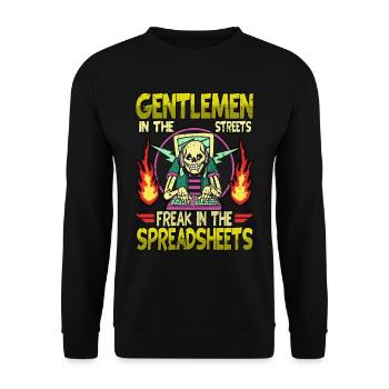 Buchhalter Steuerberater Beruf Lustig Steuern - Unisex Pullover - Schwarz - Vorne - Alina (178cm) & Michal (187cm)