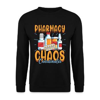 Pharmacist Pharmaceutical Medicine Funny Profession - Unisex Sweatshirt - black - Front - Alina (178cm) & Michal (187cm)