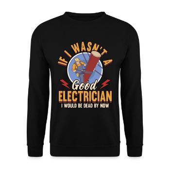 Électricien Electricité Artisans Métier Drôle - Sweat-shirt Unisexe - noir - Devant - Alina (178cm) & Michal (187cm)