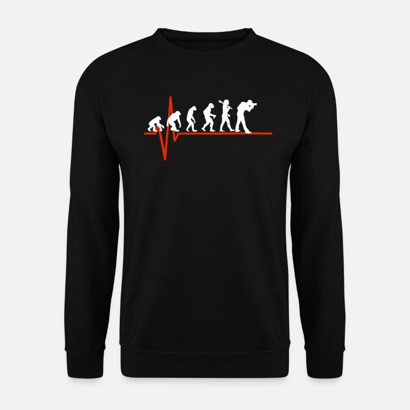 Photography Heartbeat - EVOLUTION OF PHOTOGRAPHY - Unisex Pullover - Schwarz