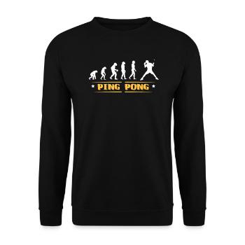 EVOLUTION PING PONG - Sweat-shirt Unisexe - noir - Devant - Alina (178cm) & Michal (187cm)