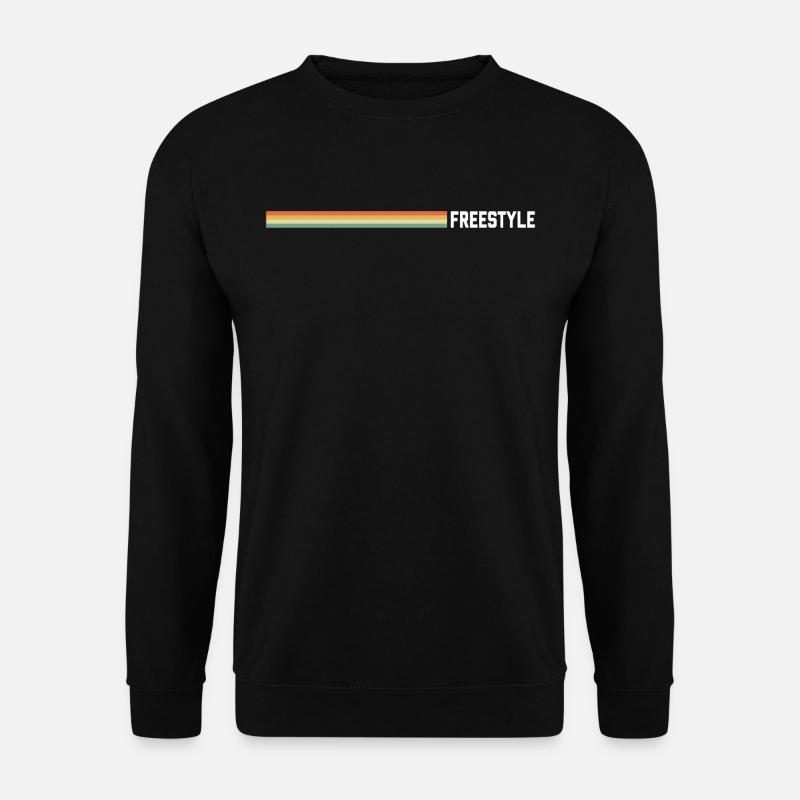 Freestyle Retro Striped - Unisex Sweatshirt - black