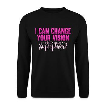 Optiker Augen Sehhilfe Brille Beruf Lustig - Unisex Pullover - Schwarz - Vorne - Alina (178cm) & Michal (187cm)