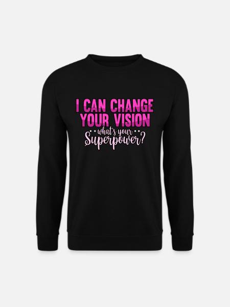 Optiker Augen Sehhilfe Brille Beruf Lustig - Unisex Pullover - Schwarz
