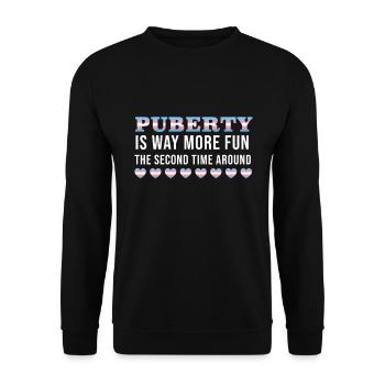 Transgender Genderqueer Trans - Unisex Sweatshirt - black - Front - Alina (178cm) & Michal (187cm)