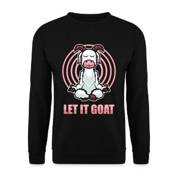 Chèvre pour un amateur de yoga - Sweat-shirt Unisexe - noir - Devant - Alina (178cm) & Michal (187cm)