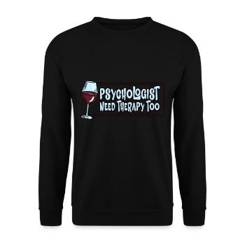 Psychologue Thérapeute Thérapie Psychologue Profession - Sweat-shirt Unisexe - noir - Devant - Alina (178cm) & Michal (187cm)