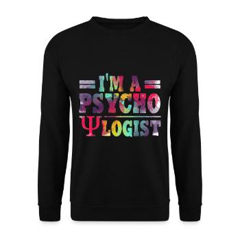 Psychologue Thérapeute Thérapie Psychologue Profession - Sweat-shirt Unisexe - noir - Devant - Alina (178cm) & Michal (187cm)