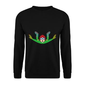 Skydiving Parachutist Parachutist - Unisex Sweatshirt - black - Front - Alina (178cm) & Michal (187cm)