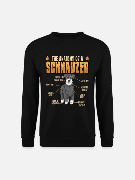 Dog Schnauzer Dog Lover Anatomy Gift - Unisex Sweatshirt - black
