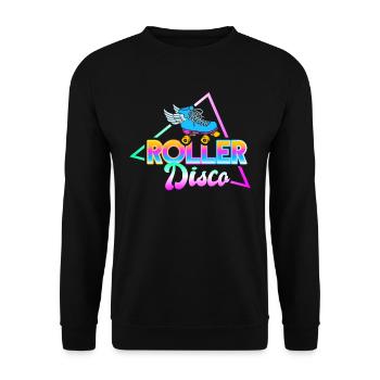 Vintage Rollerskates 80s Roller skater - Unisex Sweatshirt - black - Front - Alina (178cm) & Michal (187cm)