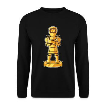 Golden Trophy Welder - Unisex Sweatshirt - black - Front - Alina (178cm) & Michal (187cm)