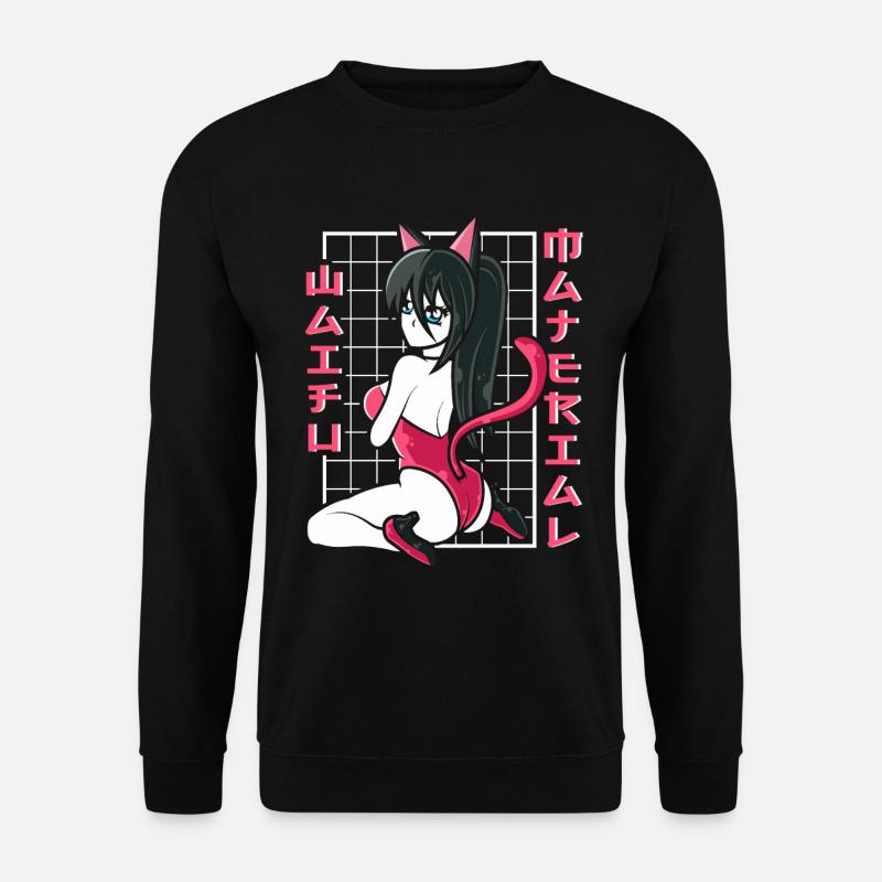Waifu Material Cosplayer Anime - Unisex Sweatshirt - black